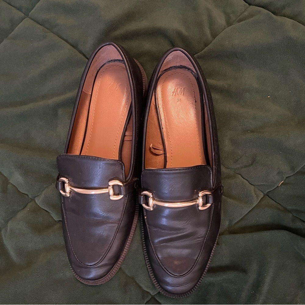 H&M Black Loafers with Horsebit Detail